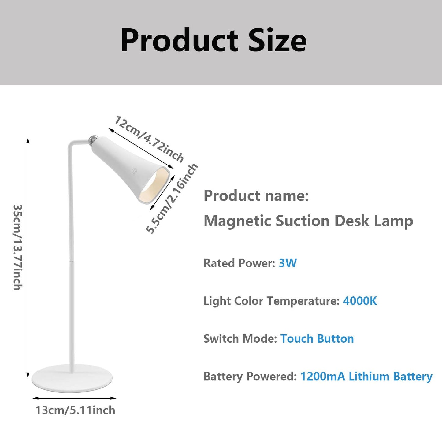4 in 1 Led Desk Lamp with Magnetic Wireless Rechargeable